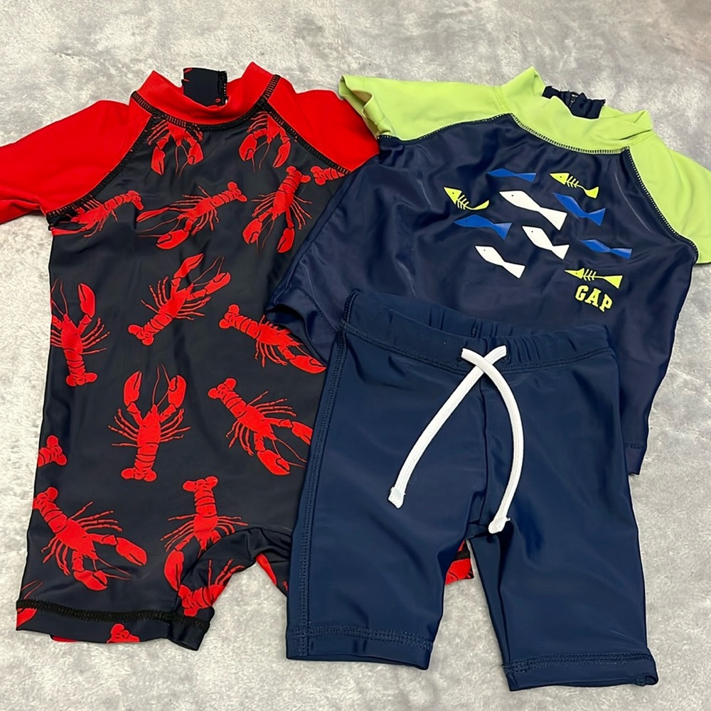 3-6M swimsuits (Gap, H&M, Joe Fresh)